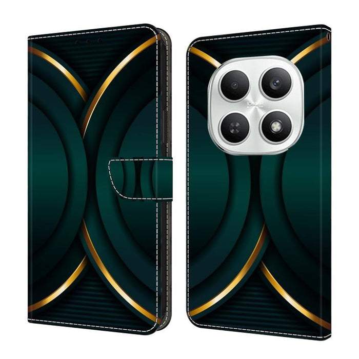 Funda para teléfono de cuero vegano pintado con efecto cristal, For Redmi Note 15 5G / 4G Global 164mm, For Redmi Note 15 Pro 5G Global 163.6mm, For Redmi 15C 5G / 4G EU 173mm, For Redmi 15 5G Global / 15 4G SEA 169.5mm, For Redmi 15 5G / 4G EU 171mm