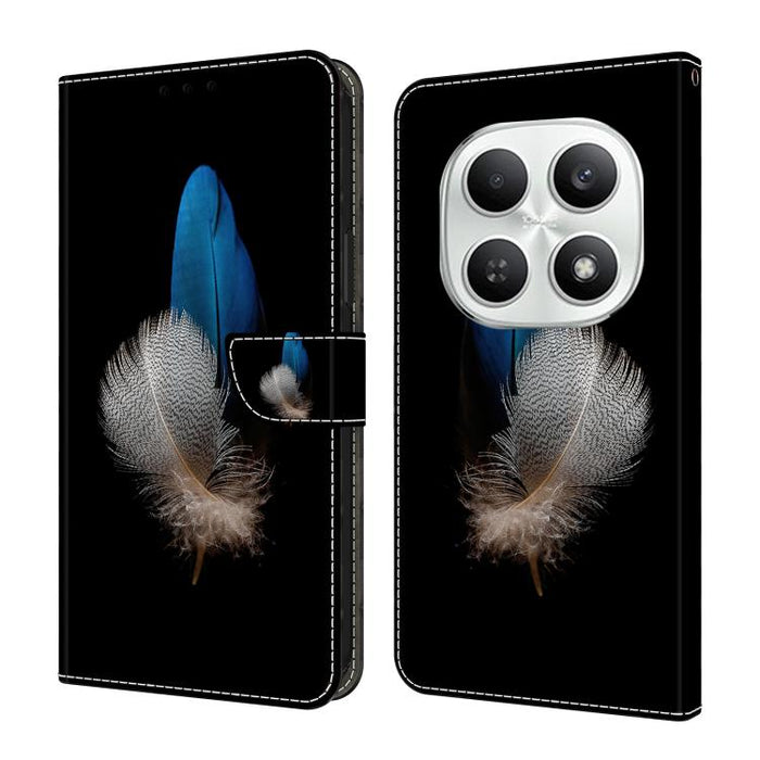 Funda para teléfono de cuero vegano pintado con efecto cristal, For Redmi Note 15 5G / 4G Global 164mm, For Redmi Note 15 Pro 5G Global 163.6mm, For Redmi 15C 5G / 4G EU 173mm, For Redmi 15 5G Global / 15 4G SEA 169.5mm, For Redmi 15 5G / 4G EU 171mm