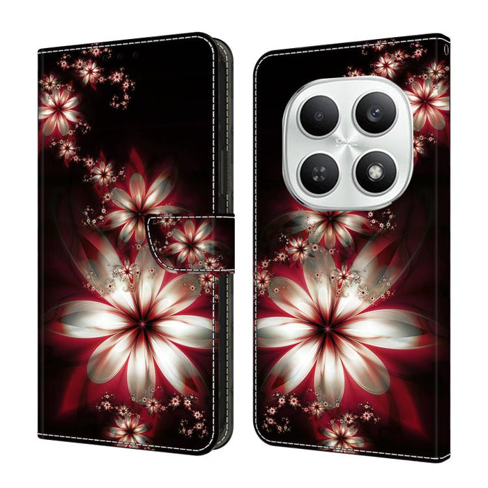 Funda para teléfono de cuero vegano pintado con efecto cristal, For Redmi Note 15 5G / 4G Global 164mm, For Redmi Note 15 Pro 5G Global 163.6mm, For Redmi 15C 5G / 4G EU 173mm, For Redmi 15 5G Global / 15 4G SEA 169.5mm, For Redmi 15 5G / 4G EU 171mm