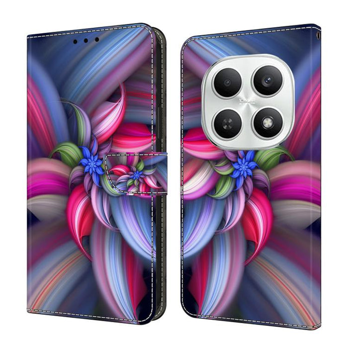Funda para teléfono de cuero vegano pintado con efecto cristal, For Redmi Note 15 5G / 4G Global 164mm, For Redmi Note 15 Pro 5G Global 163.6mm, For Redmi 15C 5G / 4G EU 173mm, For Redmi 15 5G Global / 15 4G SEA 169.5mm, For Redmi 15 5G / 4G EU 171mm