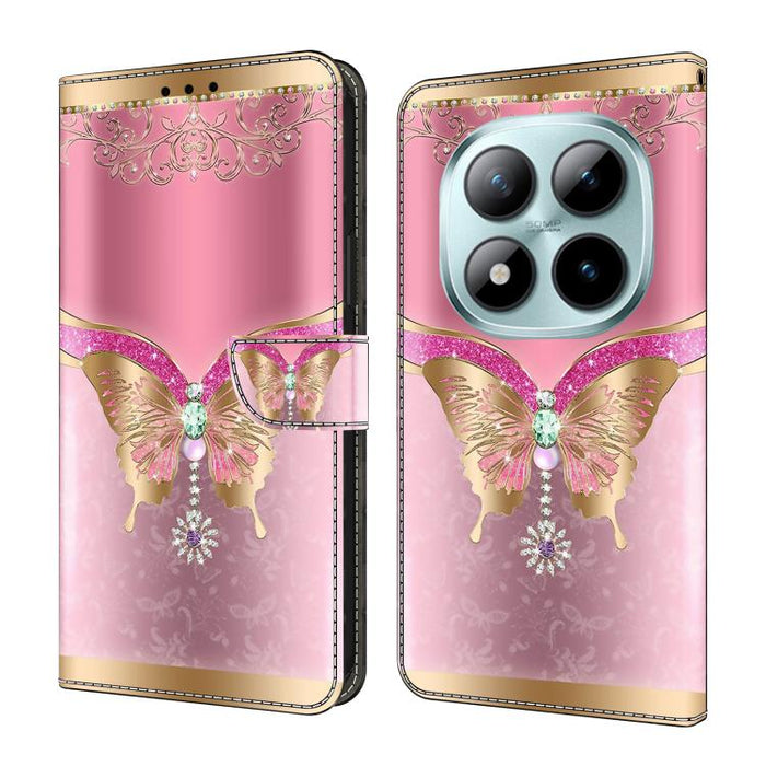 Funda para teléfono de cuero vegano pintado con efecto cristal, For Redmi Note 15 5G / 4G Global 164mm, For Redmi Note 15 Pro 5G Global 163.6mm, For Redmi 15C 5G / 4G EU 173mm, For Redmi 15 5G Global / 15 4G SEA 169.5mm, For Redmi 15 5G / 4G EU 171mm