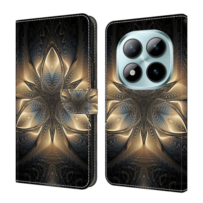 Funda para teléfono de cuero vegano pintado con efecto cristal, For Redmi Note 15 5G / 4G Global 164mm, For Redmi Note 15 Pro 5G Global 163.6mm, For Redmi 15C 5G / 4G EU 173mm, For Redmi 15 5G Global / 15 4G SEA 169.5mm, For Redmi 15 5G / 4G EU 171mm