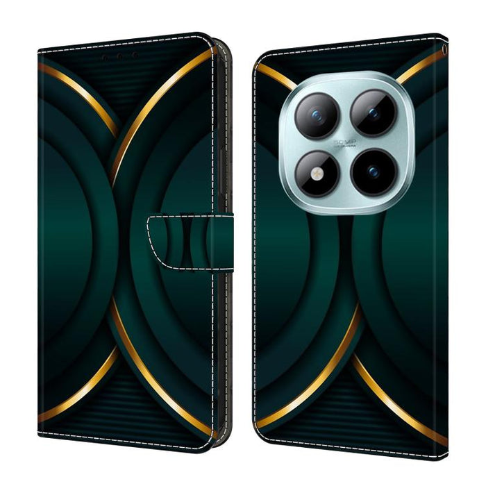 Funda para teléfono de cuero vegano pintado con efecto cristal, For Redmi Note 15 5G / 4G Global 164mm, For Redmi Note 15 Pro 5G Global 163.6mm, For Redmi 15C 5G / 4G EU 173mm, For Redmi 15 5G Global / 15 4G SEA 169.5mm, For Redmi 15 5G / 4G EU 171mm
