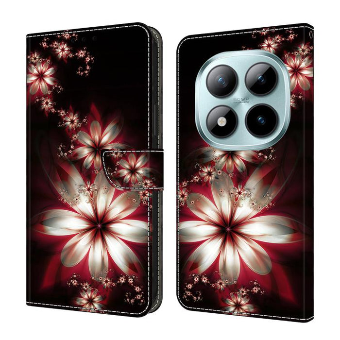 Funda para teléfono de cuero vegano pintado con efecto cristal, For Redmi Note 15 5G / 4G Global 164mm, For Redmi Note 15 Pro 5G Global 163.6mm, For Redmi 15C 5G / 4G EU 173mm, For Redmi 15 5G Global / 15 4G SEA 169.5mm, For Redmi 15 5G / 4G EU 171mm