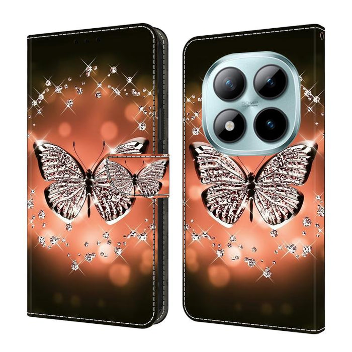 Funda para teléfono de cuero vegano pintado con efecto cristal, For Redmi Note 15 5G / 4G Global 164mm, For Redmi Note 15 Pro 5G Global 163.6mm, For Redmi 15C 5G / 4G EU 173mm, For Redmi 15 5G Global / 15 4G SEA 169.5mm, For Redmi 15 5G / 4G EU 171mm