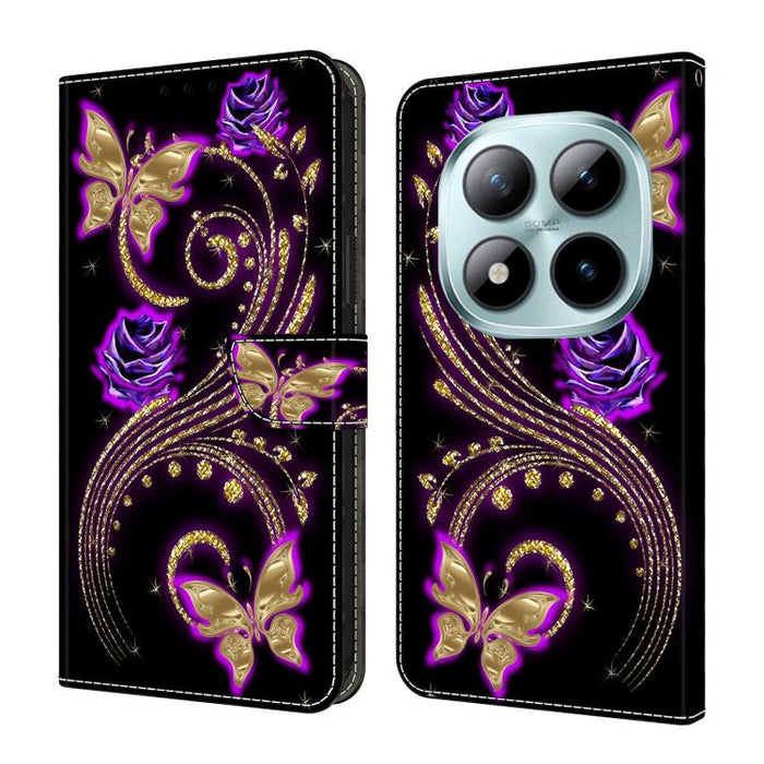 Funda para teléfono de cuero vegano pintado con efecto cristal, For Redmi Note 15 5G / 4G Global 164mm, For Redmi Note 15 Pro 5G Global 163.6mm, For Redmi 15C 5G / 4G EU 173mm, For Redmi 15 5G Global / 15 4G SEA 169.5mm, For Redmi 15 5G / 4G EU 171mm