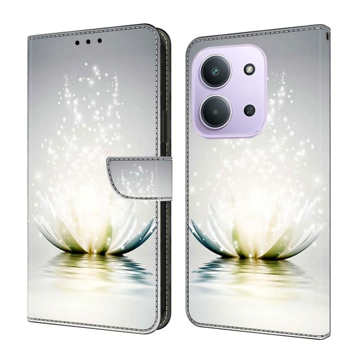 Funda para teléfono de cuero vegano pintado con efecto cristal, For Redmi 15C 5G / 4G Global 171mm, For Redmi Note 14 4G 164.84mm, For Redmi Note 14 Pro+ 5G / Poco X7 5G, For Redmi Note 14 Pro 4G / 5G, For Redmi Note 14 4G 163.25mm