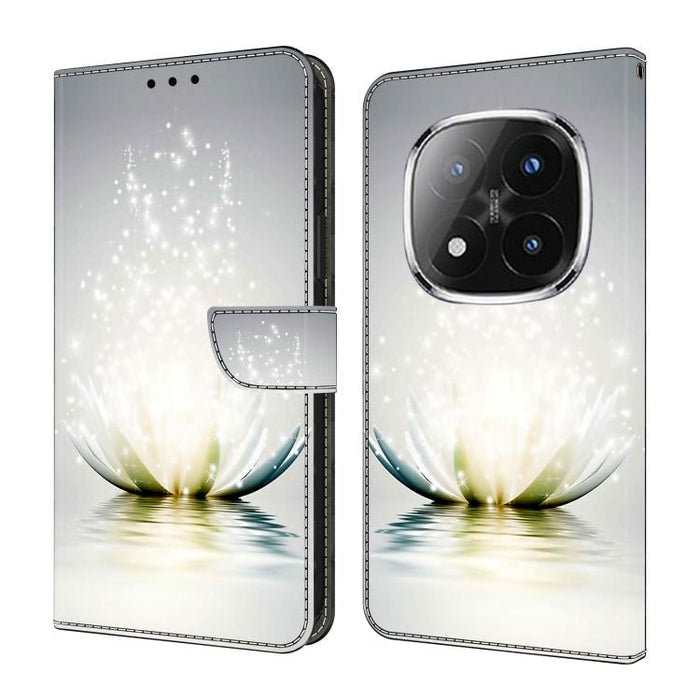 Funda para teléfono de cuero vegano pintado con efecto cristal, For Redmi 15C 5G / 4G Global 171mm, For Redmi Note 14 4G 164.84mm, For Redmi Note 14 Pro+ 5G / Poco X7 5G, For Redmi Note 14 Pro 4G / 5G, For Redmi Note 14 4G 163.25mm