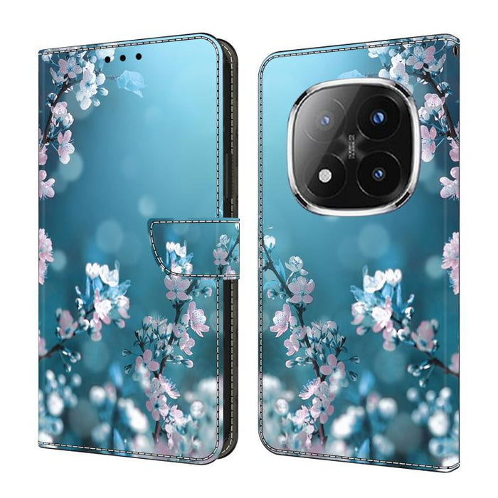 Funda para teléfono de cuero vegano pintado con efecto cristal, For Redmi 15C 5G / 4G Global 171mm, For Redmi Note 14 4G 164.84mm, For Redmi Note 14 Pro+ 5G / Poco X7 5G, For Redmi Note 14 Pro 4G / 5G, For Redmi Note 14 4G 163.25mm