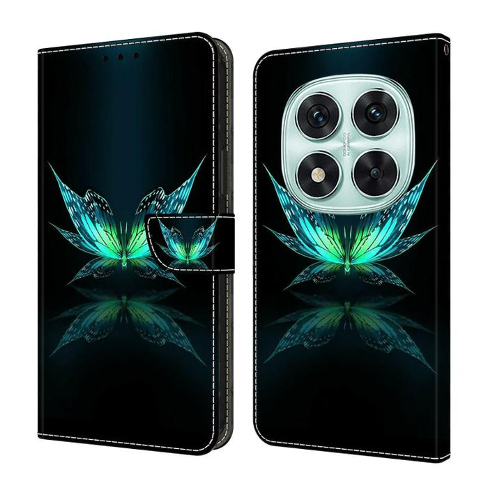 Funda para teléfono de cuero vegano pintado con efecto cristal, For Redmi 15C 5G / 4G Global 171mm, For Redmi Note 14 4G 164.84mm, For Redmi Note 14 Pro+ 5G / Poco X7 5G, For Redmi Note 14 Pro 4G / 5G, For Redmi Note 14 4G 163.25mm