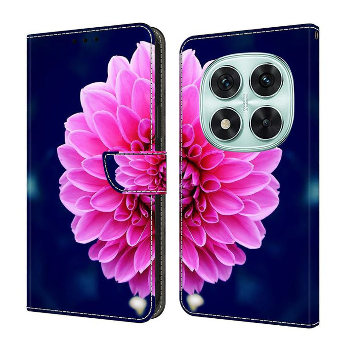 Funda para teléfono de cuero vegano pintado con efecto cristal, For Redmi 15C 5G / 4G Global 171mm, For Redmi Note 14 4G 164.84mm, For Redmi Note 14 Pro+ 5G / Poco X7 5G, For Redmi Note 14 Pro 4G / 5G, For Redmi Note 14 4G 163.25mm