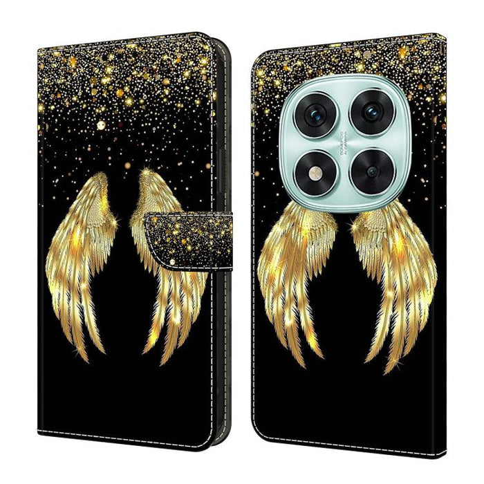 Funda para teléfono de cuero vegano pintado con efecto cristal, For Redmi 15C 5G / 4G Global 171mm, For Redmi Note 14 4G 164.84mm, For Redmi Note 14 Pro+ 5G / Poco X7 5G, For Redmi Note 14 Pro 4G / 5G, For Redmi Note 14 4G 163.25mm