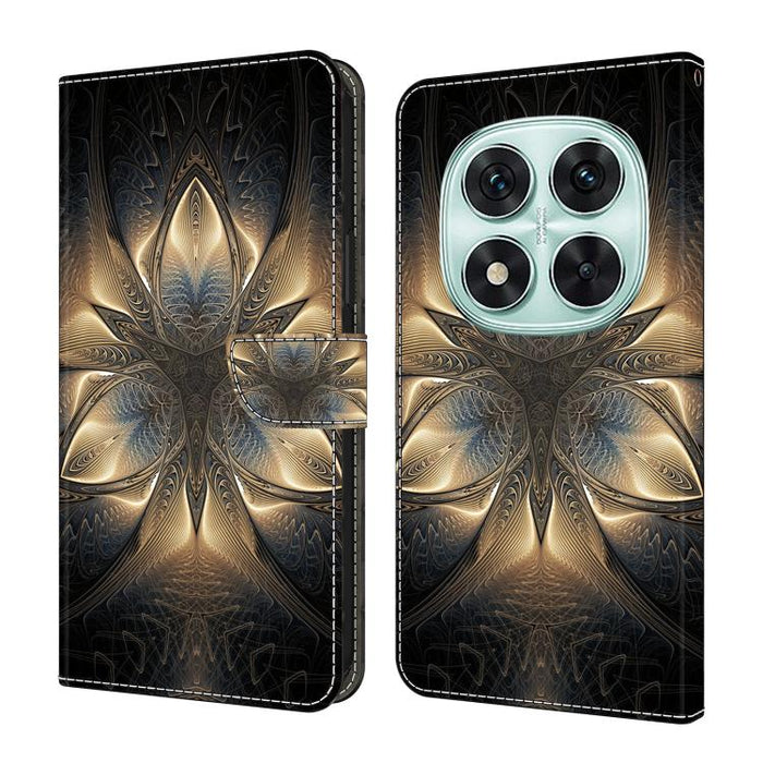 Funda para teléfono de cuero vegano pintado con efecto cristal, For Redmi 15C 5G / 4G Global 171mm, For Redmi Note 14 4G 164.84mm, For Redmi Note 14 Pro+ 5G / Poco X7 5G, For Redmi Note 14 Pro 4G / 5G, For Redmi Note 14 4G 163.25mm