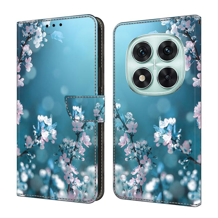 Funda para teléfono de cuero vegano pintado con efecto cristal, For Redmi 15C 5G / 4G Global 171mm, For Redmi Note 14 4G 164.84mm, For Redmi Note 14 Pro+ 5G / Poco X7 5G, For Redmi Note 14 Pro 4G / 5G, For Redmi Note 14 4G 163.25mm