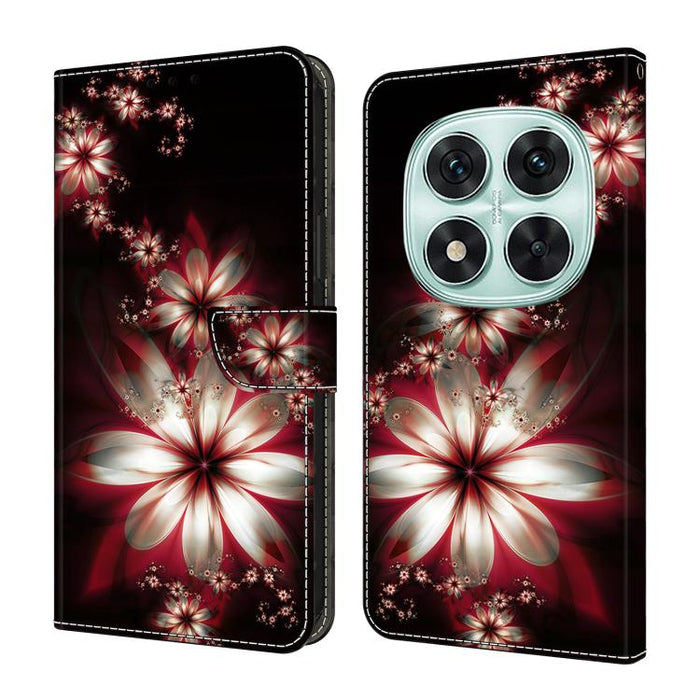 Funda para teléfono de cuero vegano pintado con efecto cristal, For Redmi 15C 5G / 4G Global 171mm, For Redmi Note 14 4G 164.84mm, For Redmi Note 14 Pro+ 5G / Poco X7 5G, For Redmi Note 14 Pro 4G / 5G, For Redmi Note 14 4G 163.25mm