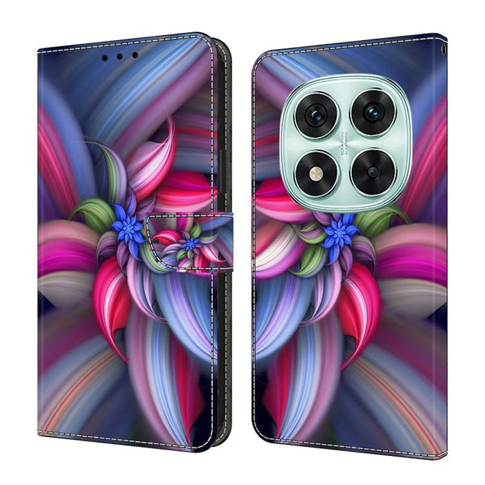 Funda para teléfono de cuero vegano pintado con efecto cristal, For Redmi 15C 5G / 4G Global 171mm, For Redmi Note 14 4G 164.84mm, For Redmi Note 14 Pro+ 5G / Poco X7 5G, For Redmi Note 14 Pro 4G / 5G, For Redmi Note 14 4G 163.25mm