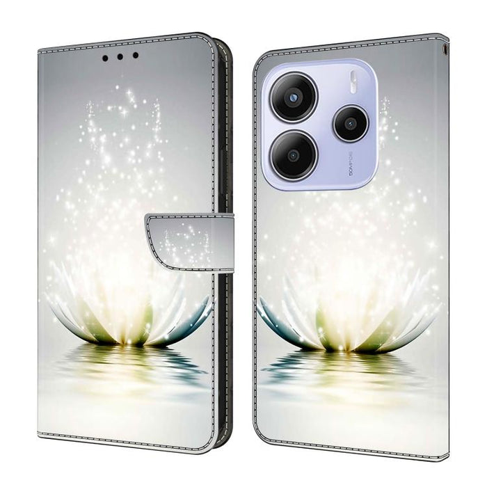 Funda para teléfono de cuero vegano pintado con efecto cristal, For Redmi 15C 5G / 4G Global 171mm, For Redmi Note 14 4G 164.84mm, For Redmi Note 14 Pro+ 5G / Poco X7 5G, For Redmi Note 14 Pro 4G / 5G, For Redmi Note 14 4G 163.25mm