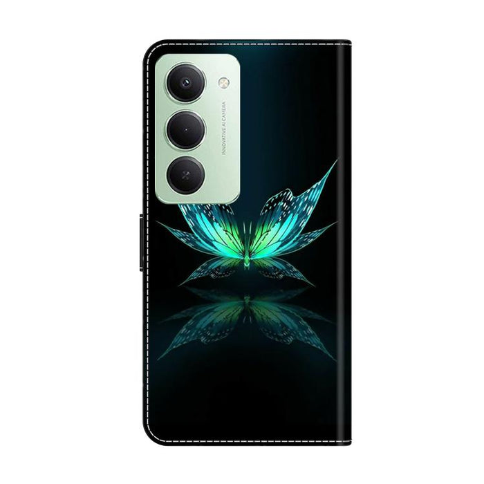 Funda para teléfono de cuero vegano pintado con efecto cristal, For Redmi 15C 5G / 4G Global 171mm, For Redmi Note 14 4G 164.84mm, For Redmi Note 14 Pro+ 5G / Poco X7 5G, For Redmi Note 14 Pro 4G / 5G, For Redmi Note 14 4G 163.25mm