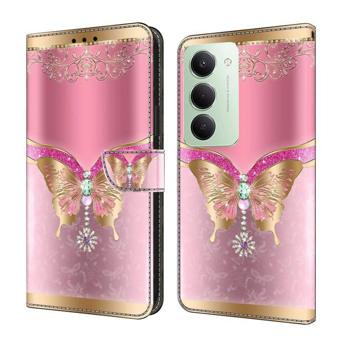 Funda para teléfono de cuero vegano pintado con efecto cristal, For Redmi Note 15 5G / 4G Global 164mm, For Redmi Note 15 Pro 5G Global 163.6mm, For Redmi 15C 5G / 4G EU 173mm, For Redmi 15 5G Global / 15 4G SEA 169.5mm, For Redmi 15 5G / 4G EU 171mm