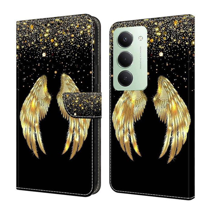 Funda para teléfono de cuero vegano pintado con efecto cristal, For Redmi Note 15 5G / 4G Global 164mm, For Redmi Note 15 Pro 5G Global 163.6mm, For Redmi 15C 5G / 4G EU 173mm, For Redmi 15 5G Global / 15 4G SEA 169.5mm, For Redmi 15 5G / 4G EU 171mm
