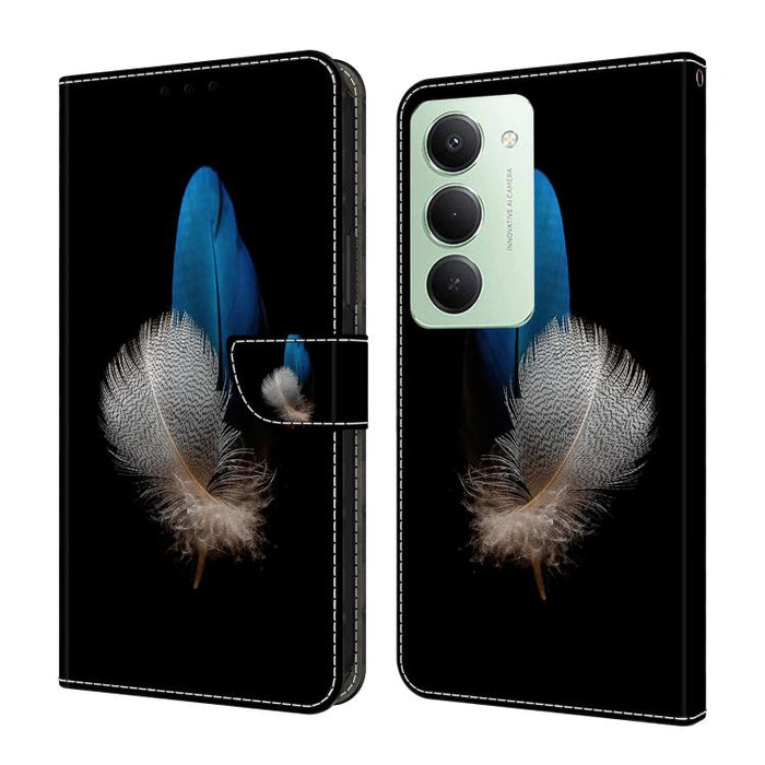 Funda para teléfono de cuero vegano pintado con efecto cristal, For Redmi Note 15 5G / 4G Global 164mm, For Redmi Note 15 Pro 5G Global 163.6mm, For Redmi 15C 5G / 4G EU 173mm, For Redmi 15 5G Global / 15 4G SEA 169.5mm, For Redmi 15 5G / 4G EU 171mm