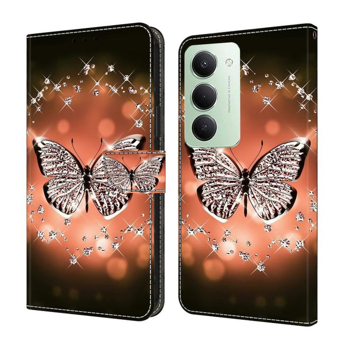 Funda para teléfono de cuero vegano pintado con efecto cristal, For Redmi Note 15 5G / 4G Global 164mm, For Redmi Note 15 Pro 5G Global 163.6mm, For Redmi 15C 5G / 4G EU 173mm, For Redmi 15 5G Global / 15 4G SEA 169.5mm, For Redmi 15 5G / 4G EU 171mm