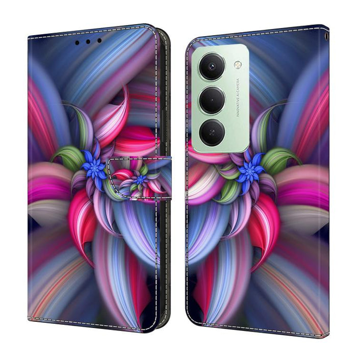 Funda para teléfono de cuero vegano pintado con efecto cristal, For Redmi Note 15 5G / 4G Global 164mm, For Redmi Note 15 Pro 5G Global 163.6mm, For Redmi 15C 5G / 4G EU 173mm, For Redmi 15 5G Global / 15 4G SEA 169.5mm, For Redmi 15 5G / 4G EU 171mm
