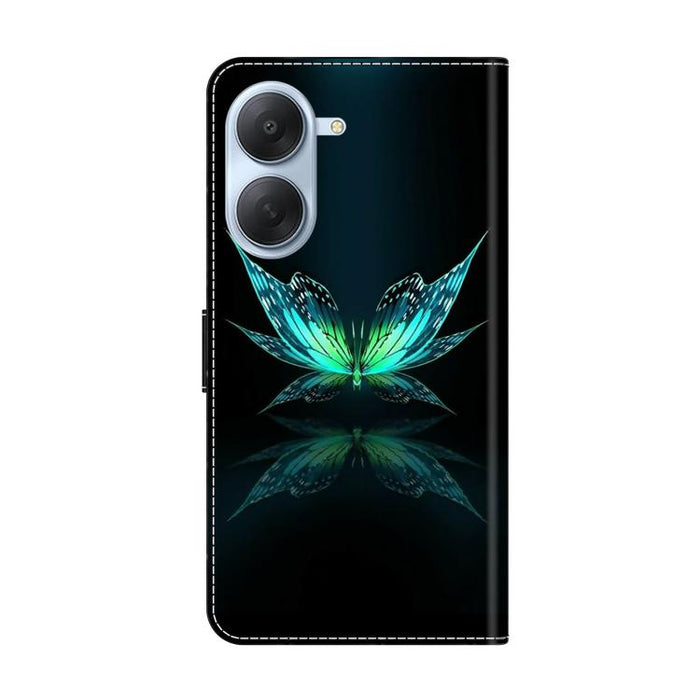 Funda para teléfono de cuero vegano pintado con efecto cristal, For Redmi Note 15 5G / 4G Global 164mm, For Redmi Note 15 Pro 5G Global 163.6mm, For Redmi 15C 5G / 4G EU 173mm, For Redmi 15 5G Global / 15 4G SEA 169.5mm, For Redmi 15 5G / 4G EU 171mm