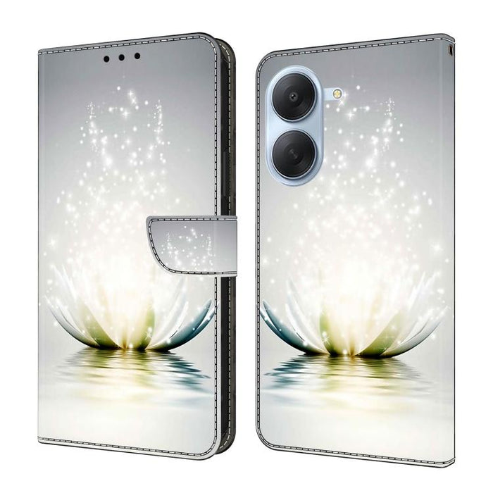 Funda para teléfono de cuero vegano pintado con efecto cristal, For Redmi Note 15 5G / 4G Global 164mm, For Redmi Note 15 Pro 5G Global 163.6mm, For Redmi 15C 5G / 4G EU 173mm, For Redmi 15 5G Global / 15 4G SEA 169.5mm, For Redmi 15 5G / 4G EU 171mm