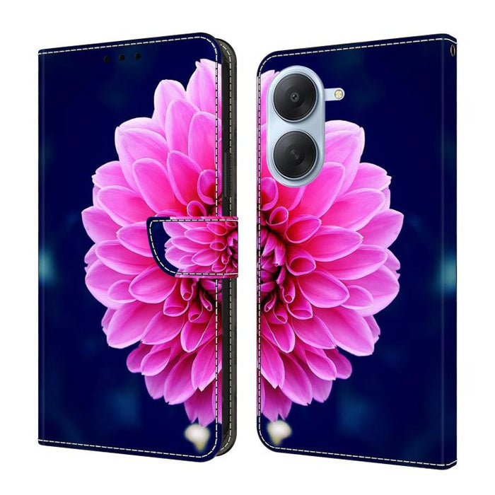 Funda para teléfono de cuero vegano pintado con efecto cristal, For Redmi Note 15 5G / 4G Global 164mm, For Redmi Note 15 Pro 5G Global 163.6mm, For Redmi 15C 5G / 4G EU 173mm, For Redmi 15 5G Global / 15 4G SEA 169.5mm, For Redmi 15 5G / 4G EU 171mm