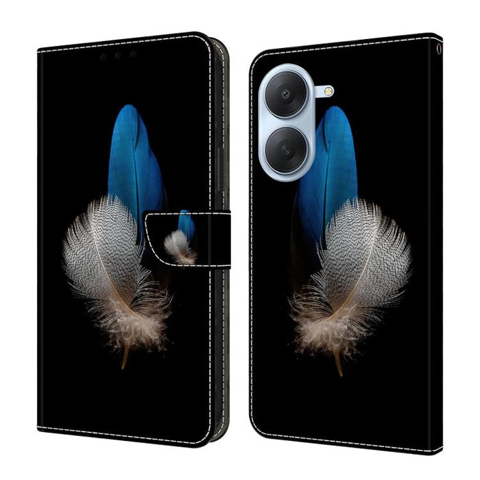 Funda para teléfono de cuero vegano pintado con efecto cristal, For Redmi Note 15 5G / 4G Global 164mm, For Redmi Note 15 Pro 5G Global 163.6mm, For Redmi 15C 5G / 4G EU 173mm, For Redmi 15 5G Global / 15 4G SEA 169.5mm, For Redmi 15 5G / 4G EU 171mm