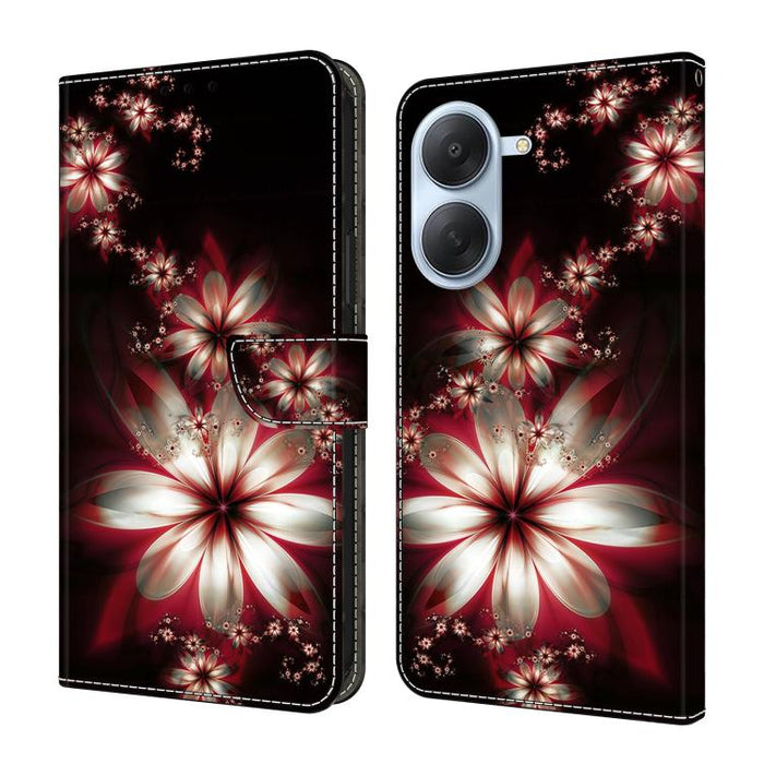 Funda para teléfono de cuero vegano pintado con efecto cristal, For Redmi Note 15 5G / 4G Global 164mm, For Redmi Note 15 Pro 5G Global 163.6mm, For Redmi 15C 5G / 4G EU 173mm, For Redmi 15 5G Global / 15 4G SEA 169.5mm, For Redmi 15 5G / 4G EU 171mm