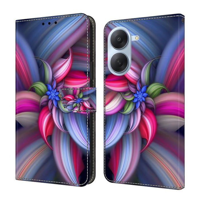 Funda para teléfono de cuero vegano pintado con efecto cristal, For Redmi Note 15 5G / 4G Global 164mm, For Redmi Note 15 Pro 5G Global 163.6mm, For Redmi 15C 5G / 4G EU 173mm, For Redmi 15 5G Global / 15 4G SEA 169.5mm, For Redmi 15 5G / 4G EU 171mm