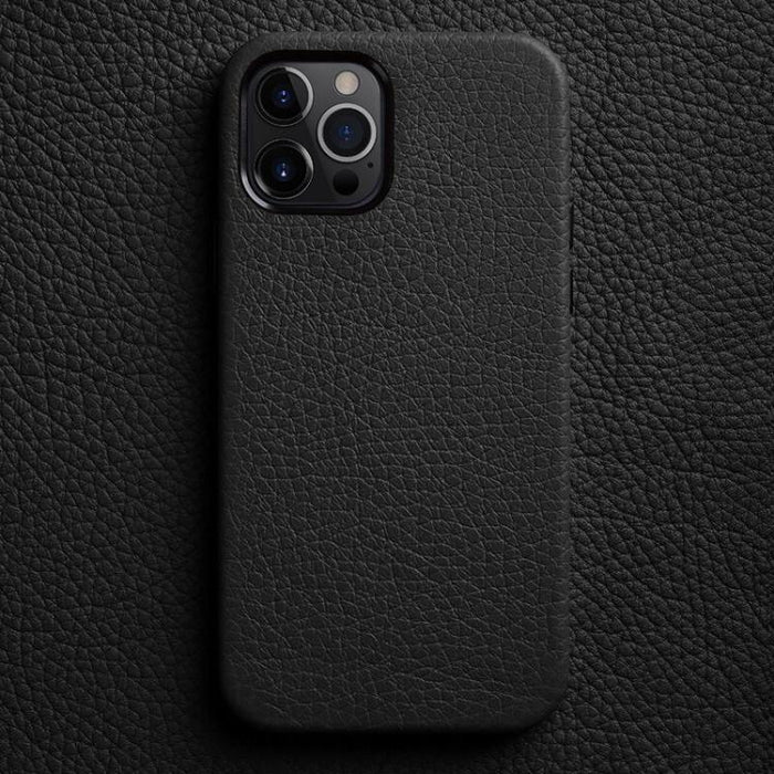 Funda para teléfono de piel auténtica con textura de lichi de melkco con marco de lente metálico, For iPhone 15 Pro Max, For iPhone 15 Pro, For iPhone 15, For iPhone 14, For iPhone 14 Pro, For iPhone 14 Pro Max, For iPhone 13 Pro Max, For iPhone 13 Pro...