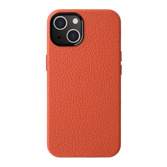 Funda para teléfono de piel auténtica con textura de lichi de melkco con marco de lente metálico, For iPhone 15 Pro Max, For iPhone 15 Pro, For iPhone 15, For iPhone 14, For iPhone 14 Pro, For iPhone 14 Pro Max, For iPhone 13 Pro Max, For iPhone 13 Pro...