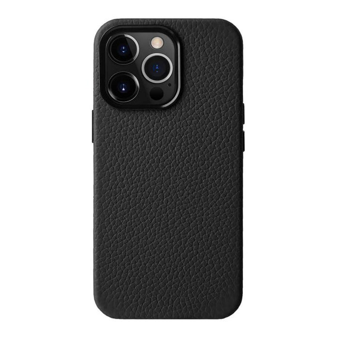 Funda para teléfono de piel auténtica con textura de lichi de melkco con marco de lente metálico, For iPhone 15 Pro Max, For iPhone 15 Pro, For iPhone 15, For iPhone 14, For iPhone 14 Pro, For iPhone 14 Pro Max, For iPhone 13 Pro Max, For iPhone 13 Pro...