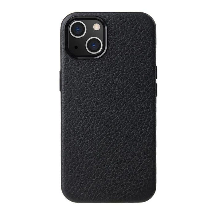 Funda para teléfono de piel auténtica con textura de lichi de melkco con marco de lente metálico, For iPhone 15 Pro Max, For iPhone 15 Pro, For iPhone 15, For iPhone 14, For iPhone 14 Pro, For iPhone 14 Pro Max, For iPhone 13 Pro Max, For iPhone 13 Pro...