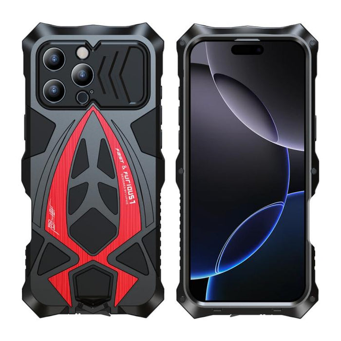 Funda para teléfono de silicona metálica a prueba de golpes con diseño de coche deportivo y película protectora., For iPhone 17e / 16e, For iPhone 17 Pro Max, For iPhone 16 Pro Max, For iPhone 15 Pro Max, For iPhone 15 Pro, For iPhone 15