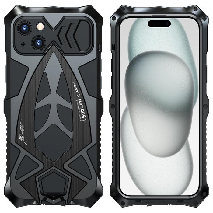 Funda para teléfono de silicona metálica a prueba de golpes con diseño de coche deportivo y película protectora., For iPhone 17e / 16e, For iPhone 17 Pro Max, For iPhone 16 Pro Max, For iPhone 15 Pro Max, For iPhone 15 Pro, For iPhone 15