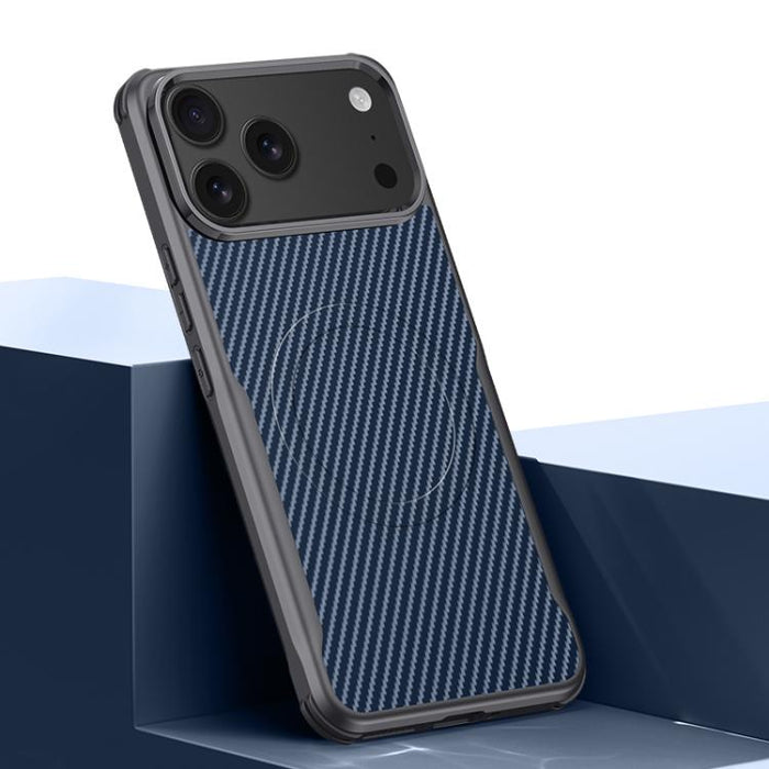 Funda para teléfono con textura de fibra de carbono estilo cuchilla y tacto magnético, For iPhone 17 Pro Max, For iPhone 17 Pro, For iPhone 17, For iPhone Air, For iPhone 16 Pro Max, For iPhone 16 Pro, For iPhone 16 Plus, For iPhone 16                 ...