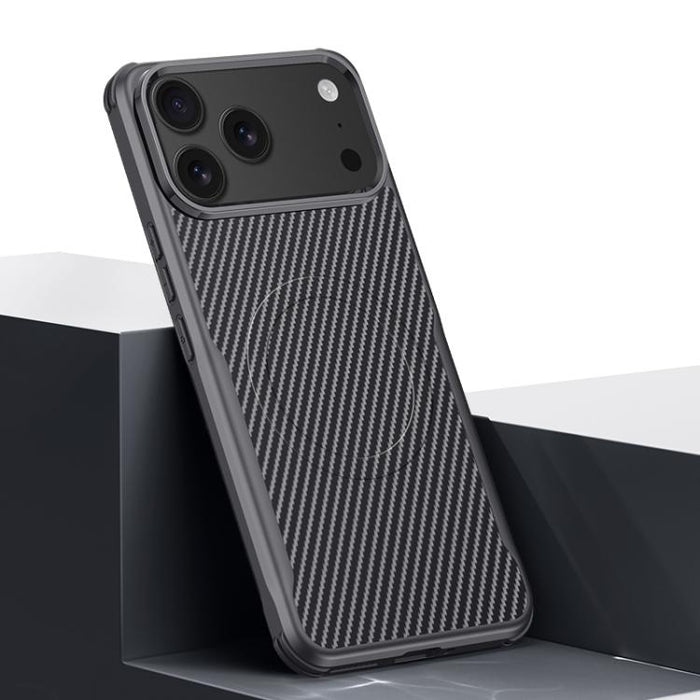 Funda para teléfono con textura de fibra de carbono estilo cuchilla y tacto magnético, For iPhone 17 Pro Max, For iPhone 17 Pro, For iPhone 17, For iPhone Air, For iPhone 16 Pro Max, For iPhone 16 Pro, For iPhone 16 Plus, For iPhone 16                 ...