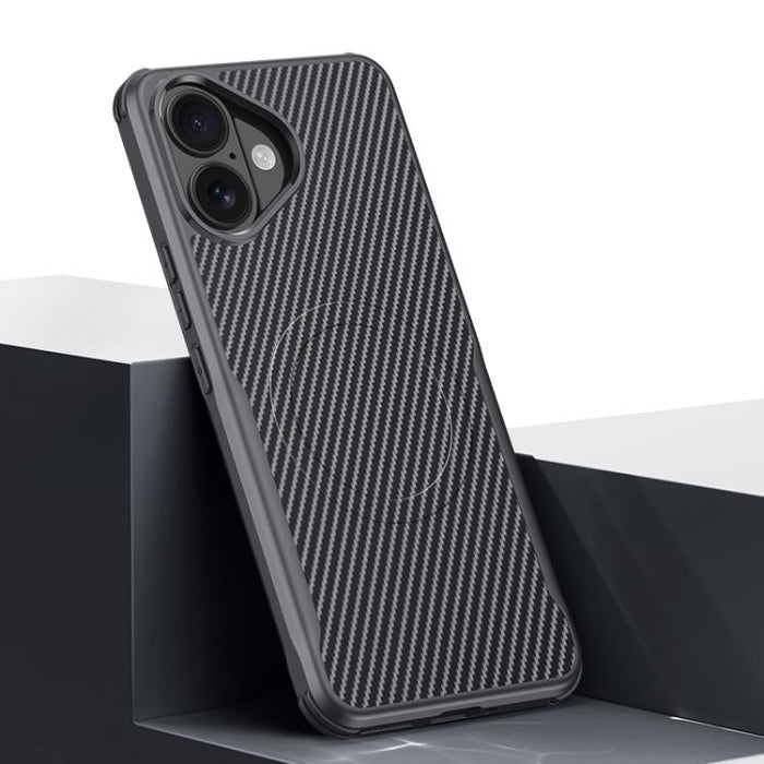 Funda para teléfono con textura de fibra de carbono estilo cuchilla y tacto magnético, For iPhone 17 Pro Max, For iPhone 17 Pro, For iPhone 17, For iPhone Air, For iPhone 16 Pro Max, For iPhone 16 Pro, For iPhone 16 Plus, For iPhone 16                 ...
