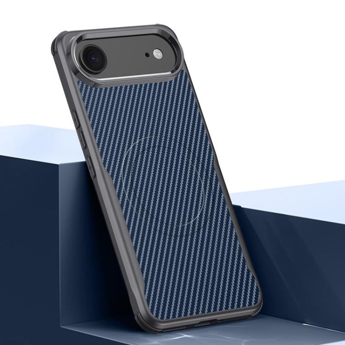 Funda para teléfono con textura de fibra de carbono estilo cuchilla y tacto magnético, For iPhone 17 Pro Max, For iPhone 17 Pro, For iPhone 17, For iPhone Air, For iPhone 16 Pro Max, For iPhone 16 Pro, For iPhone 16 Plus, For iPhone 16                 ...
