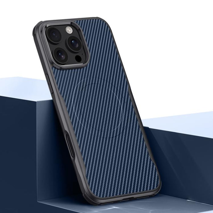 Funda para teléfono con textura de fibra de carbono estilo cuchilla y tacto magnético, For iPhone 17 Pro Max, For iPhone 17 Pro, For iPhone 17, For iPhone Air, For iPhone 16 Pro Max, For iPhone 16 Pro, For iPhone 16 Plus, For iPhone 16                 ...