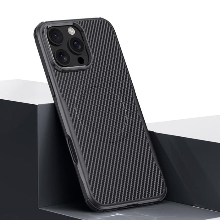 Funda para teléfono con textura de fibra de carbono estilo cuchilla y tacto magnético, For iPhone 17 Pro Max, For iPhone 17 Pro, For iPhone 17, For iPhone Air, For iPhone 16 Pro Max, For iPhone 16 Pro, For iPhone 16 Plus, For iPhone 16                 ...