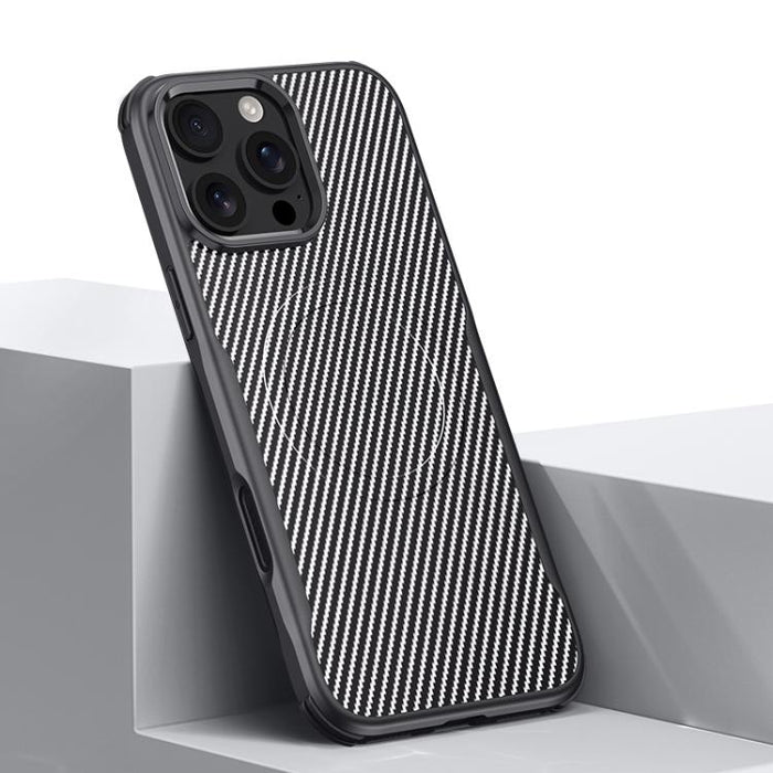 Funda para teléfono con textura de fibra de carbono estilo cuchilla y tacto magnético, For iPhone 17 Pro Max, For iPhone 17 Pro, For iPhone 17, For iPhone Air, For iPhone 16 Pro Max, For iPhone 16 Pro, For iPhone 16 Plus, For iPhone 16                 ...