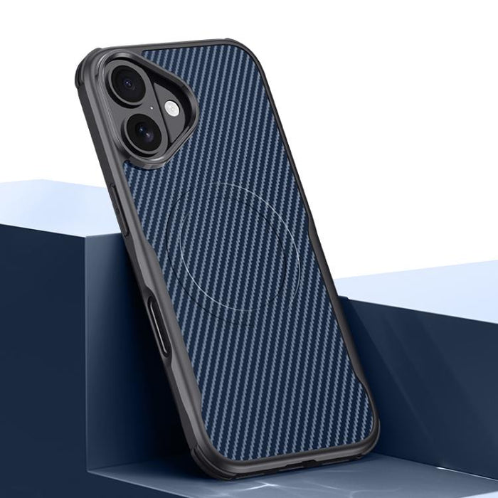 Funda para teléfono con textura de fibra de carbono estilo cuchilla y tacto magnético, For iPhone 17 Pro Max, For iPhone 17 Pro, For iPhone 17, For iPhone Air, For iPhone 16 Pro Max, For iPhone 16 Pro, For iPhone 16 Plus, For iPhone 16                 ...