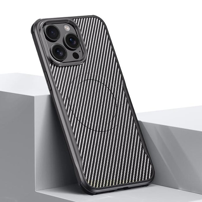 Funda para teléfono con textura de fibra de carbono estilo cuchilla y tacto magnético, For iPhone 17 Pro Max, For iPhone 17 Pro, For iPhone 17, For iPhone Air, For iPhone 16 Pro Max, For iPhone 16 Pro, For iPhone 16 Plus, For iPhone 16                 ...