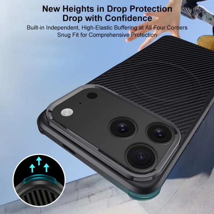 Funda para teléfono con textura de fibra de carbono estilo cuchilla y tacto magnético, For iPhone 17 Pro Max, For iPhone 17 Pro, For iPhone 17, For iPhone Air, For iPhone 16 Pro Max, For iPhone 16 Pro, For iPhone 16 Plus, For iPhone 16                 ...