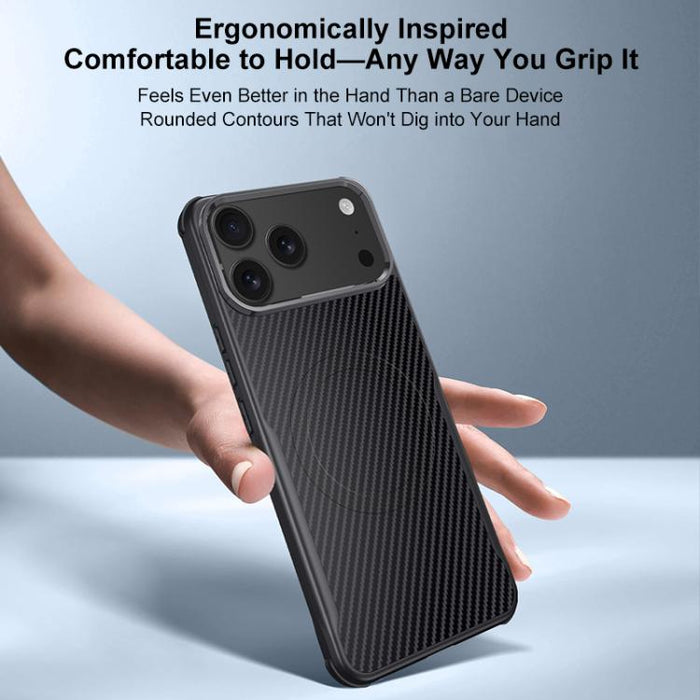 Funda para teléfono con textura de fibra de carbono estilo cuchilla y tacto magnético, For iPhone 17 Pro Max, For iPhone 17 Pro, For iPhone 17, For iPhone Air, For iPhone 16 Pro Max, For iPhone 16 Pro, For iPhone 16 Plus, For iPhone 16                 ...